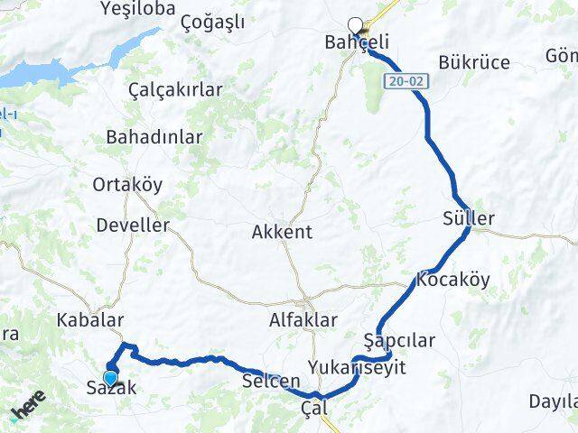Sazak Yahyalar Arası Kaç Km - Yol Tarifi
