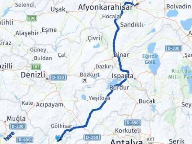 Elmalı Afyonkarahisar Arası Kaç Km - Yol Tarifi