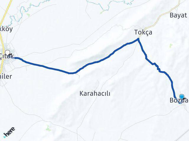Bozdağ Çıtak Arası Kaç Km - Yol Tarifi