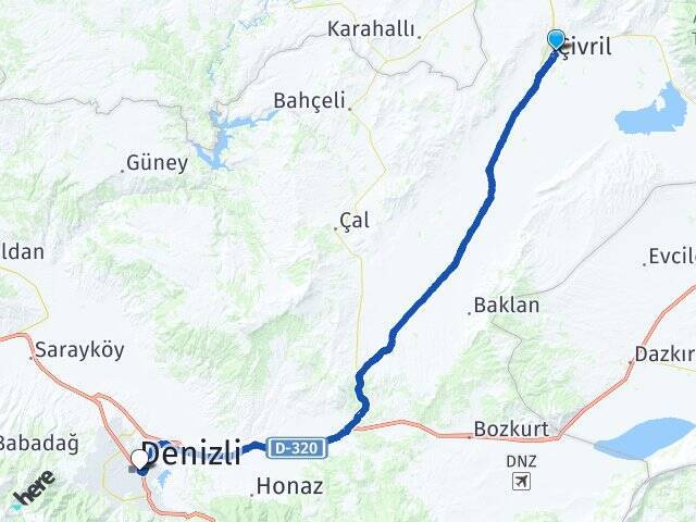 Hamam Denizli Otogarı Arası Kaç Km - Yol Tarifi