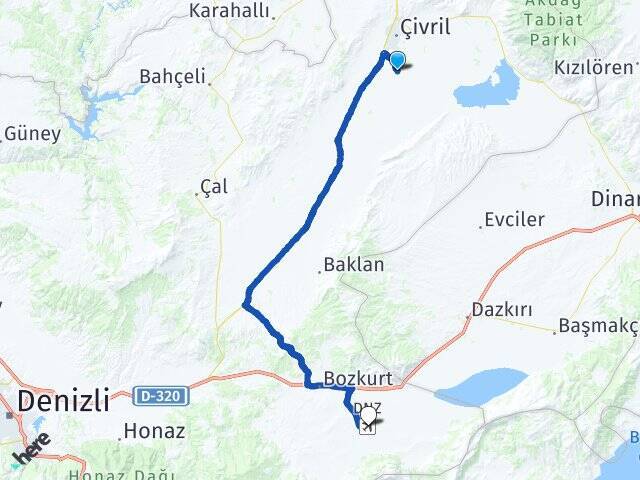 Sökmen Çardak Havalimanı Arası Kaç Km - Yol Tarifi