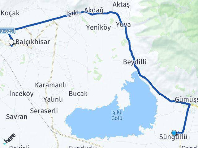 Süngüllü Haydan Arası Kaç Km - Yol Tarifi