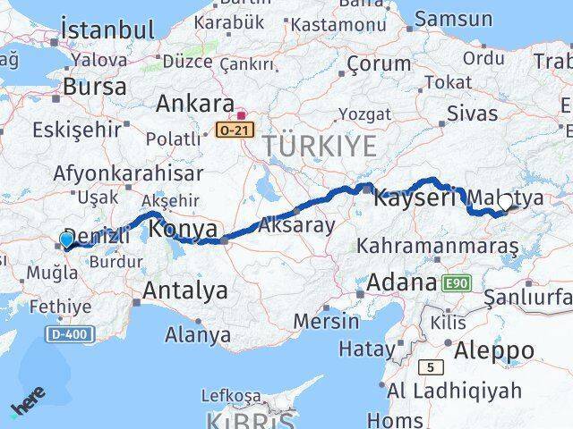 Honaz Malatya Arası Kaç Km - Yol Tarifi