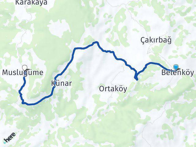 Belenköy Muslugüme Arası Kaç Km - Yol Tarifi