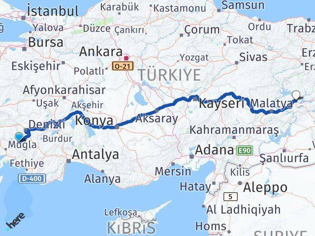 Denizli Kale Elazığ Arası Kaç Km - Yol Haritası
