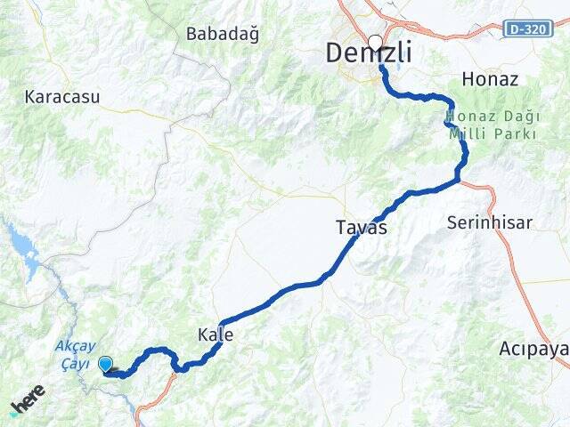 Esenkaya Denizli Otogarı Arası Kaç Km - Yol Tarifi