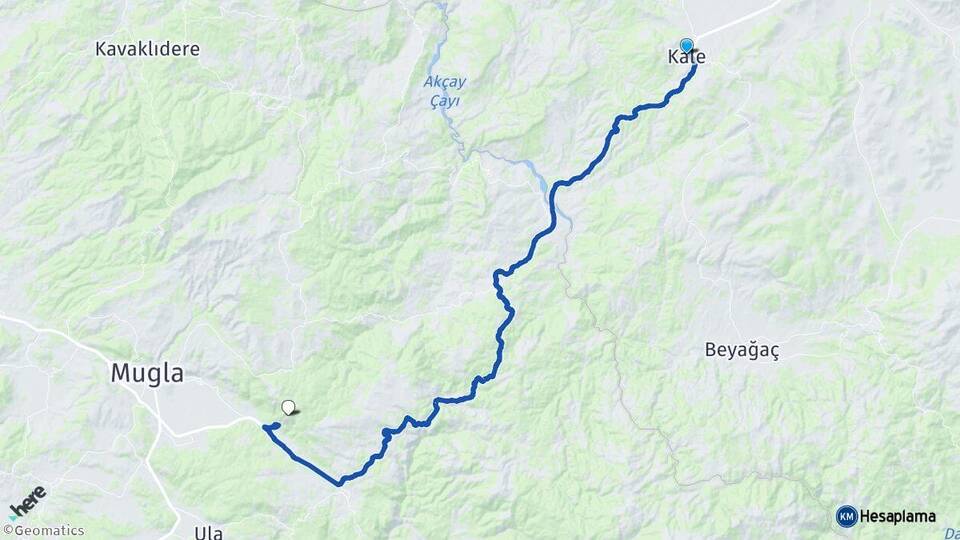 Denizli Kale Muğla Arası Kaç Km - Yol Haritası