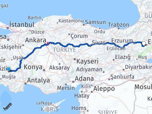 Denizli Karayazı Arası Kaç Km - Yol Tarifi