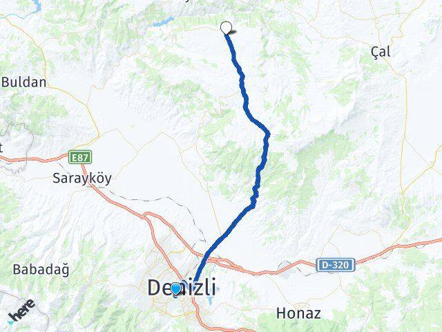 Akkonak Pamukkale Arası Kaç Km - Yol Tarifi