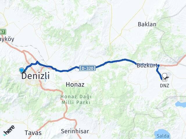 Çakmak Çardak Havalimanı Arası Kaç Km - Yol Tarifi