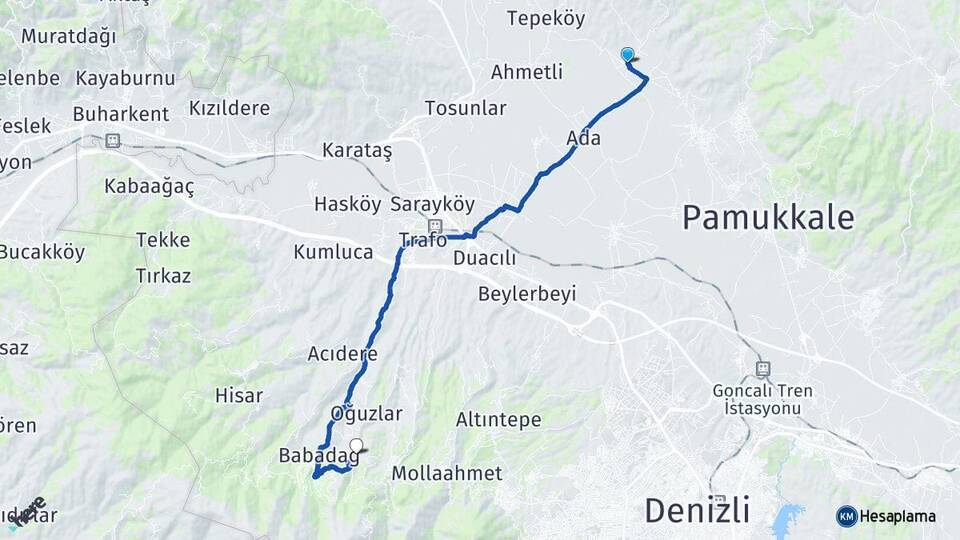 Gölemezli Merkezefendi Arası Kaç Km - Yol Tarifi