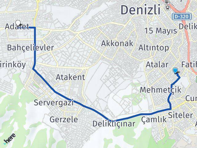 İstiklal Adalet Arası Kaç Km - Yol Tarifi