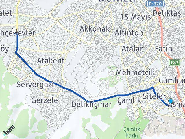 Denizli Pamukkale Kınıklı Merkezefendi Arası Kaç Km - Yol Haritası