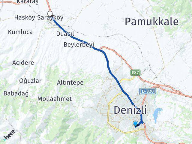Mehmetçik Sarayköy Arası Kaç Km - Yol Tarifi