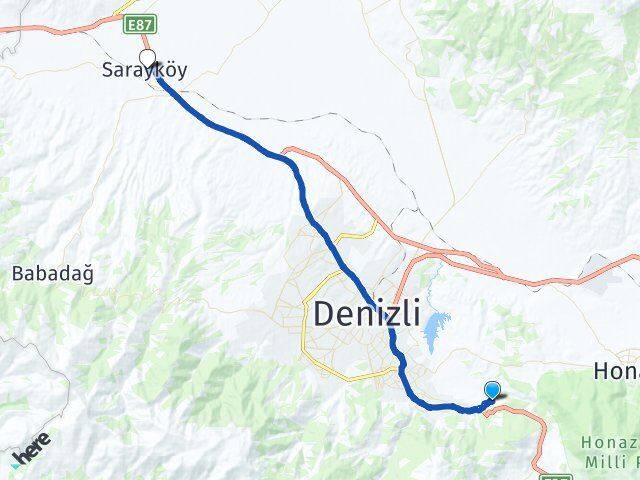 Tekke Sarayköy Arası Kaç Km - Yol Tarifi