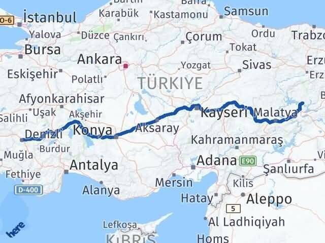 Denizli Pertek Tunceli Arası Kaç Km - Yol Haritası