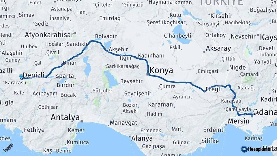 Denizli Sarıçam Arası Kaç Km - Yol Tarifi