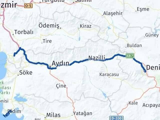 Denizli Selçuk Arası Kaç Km - Yol Tarifi
