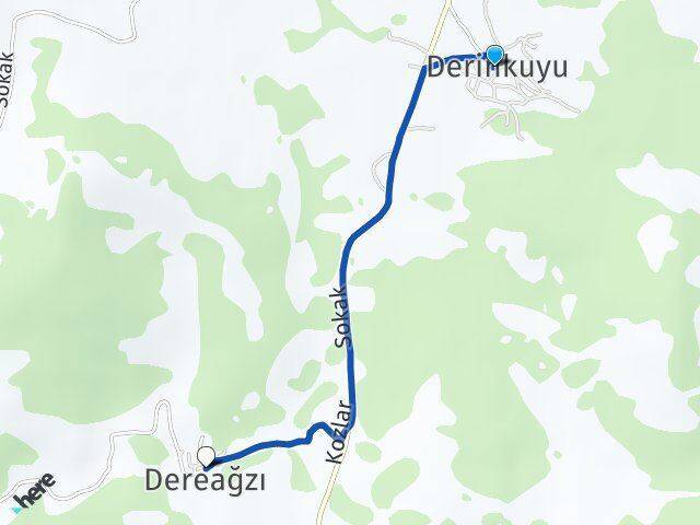 Derinkuyu Dereağzı Arası Kaç Km - Yol Tarifi