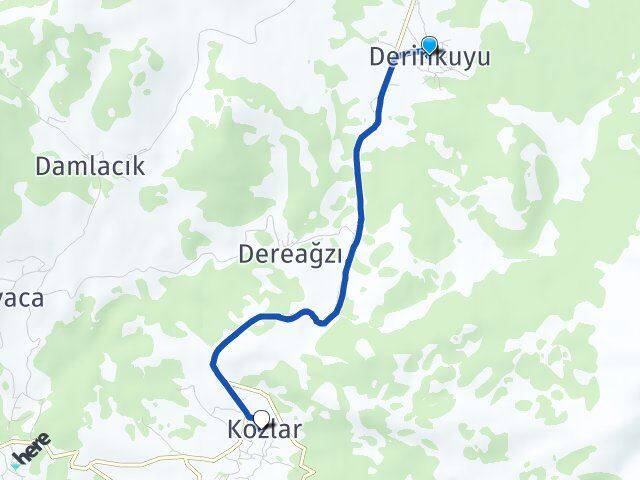 Derinkuyu Kozlar Arası Kaç Km - Yol Tarifi