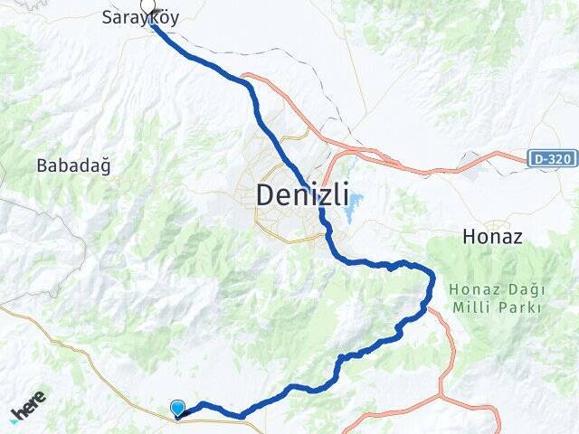 Karahisar Sarayköy Otogarı Arası Kaç Km - Yol Tarifi