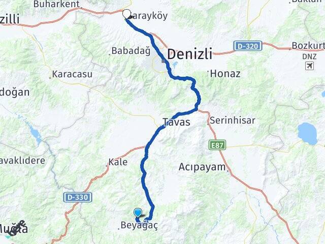 Kayaca Sarayköy Otogarı Arası Kaç Km - Yol Tarifi