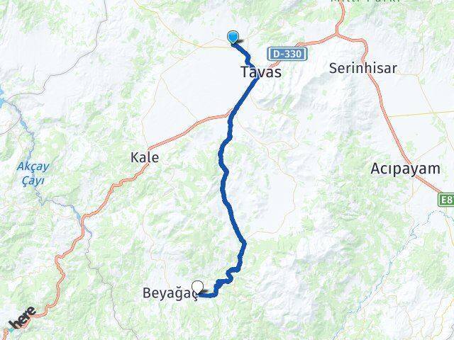 Kızılcabölük Eşenler Arası Kaç Km - Yol Tarifi