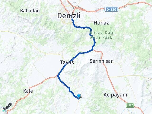 Nikfer Denizli Otogarı Arası Kaç Km - Yol Tarifi