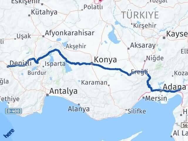 Denizli Toprakkale Osmaniye Arası Kaç Km - Yol Haritası