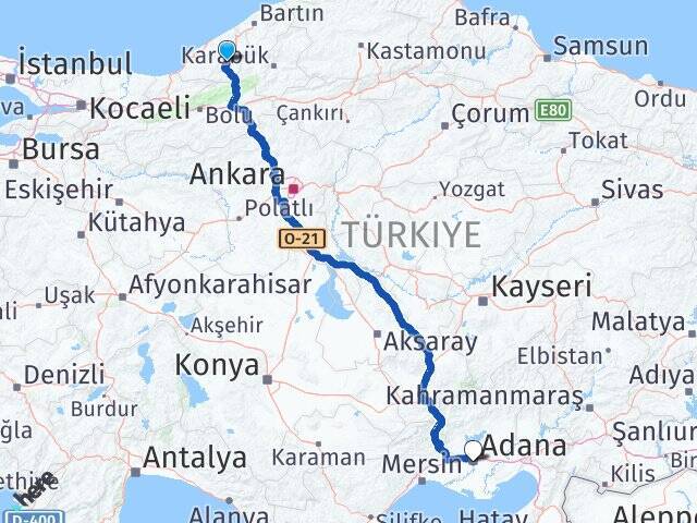 Devrek Otobüs Terminali Adana Arası Kaç Km - Yol Tarifi