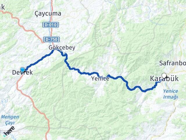 Devrek Otobüs Terminali Karabük Arası Kaç Km - Yol Tarifi