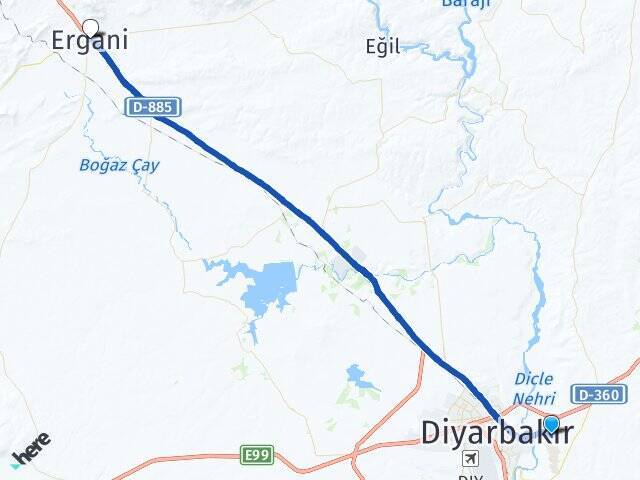 Dicle Üniversitesi Ergani Arası Kaç Km - Yol Tarifi