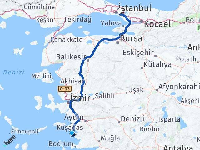 Didim Otogarı Ataşehir Arası Kaç Km - Yol Tarifi