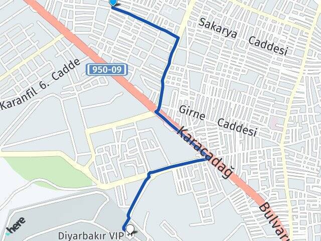 Şeyh Şamil Diyarbakır Havalimanı Arası Kaç Km - Yol Tarifi