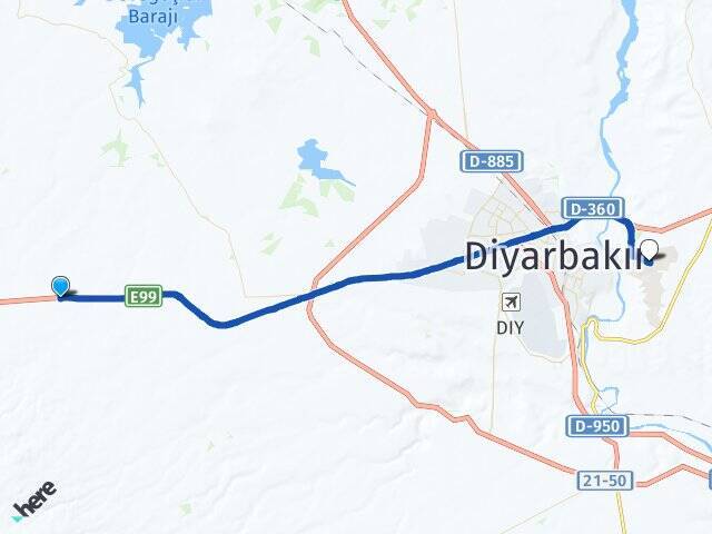 Yukarıakdibek Dicle Üniversitesi Arası Kaç Km - Yol Tarifi
