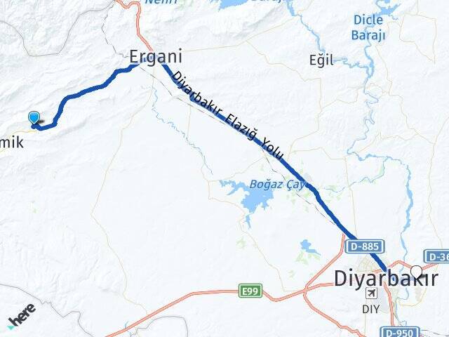 Artuk Dicle Üniversitesi Arası Kaç Km - Yol Tarifi