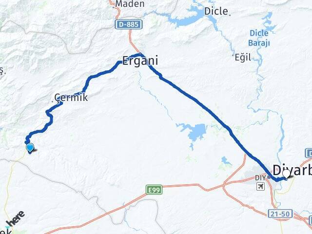 Gürüz Dicle Üniversitesi Arası Kaç Km - Yol Tarifi