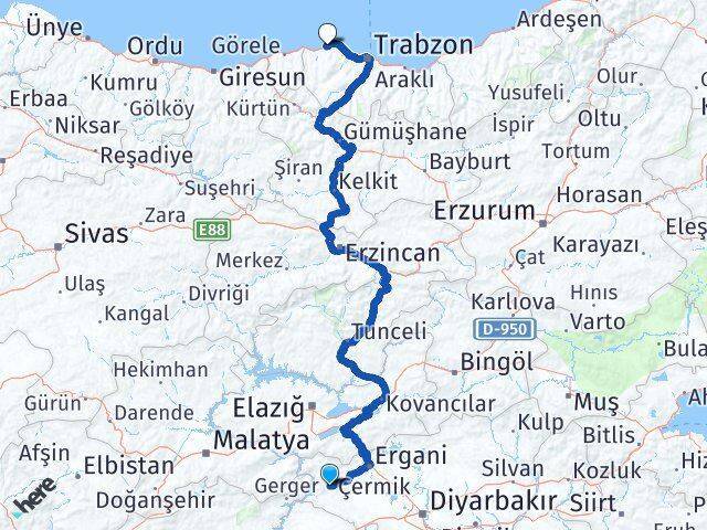 Haburman Çarşıbaşı Arası Kaç Km - Yol Tarifi