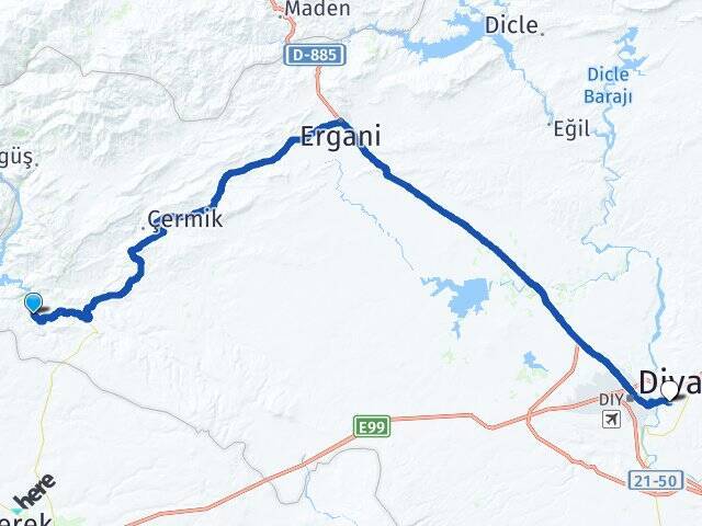 Şeyhandede Dicle Üniversitesi Arası Kaç Km - Yol Tarifi