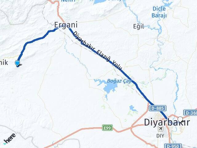 Toplu Dicle Üniversitesi Arası Kaç Km - Yol Tarifi