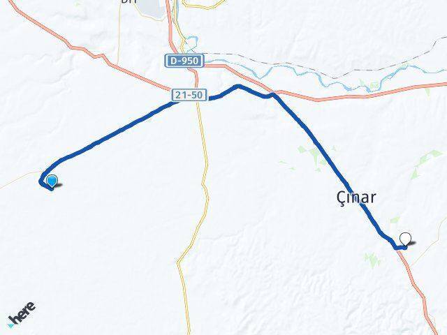 Ayveri Çınar Arası Kaç Km - Yol Tarifi