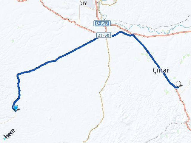 Leblebitaş Çınar Arası Kaç Km - Yol Tarifi