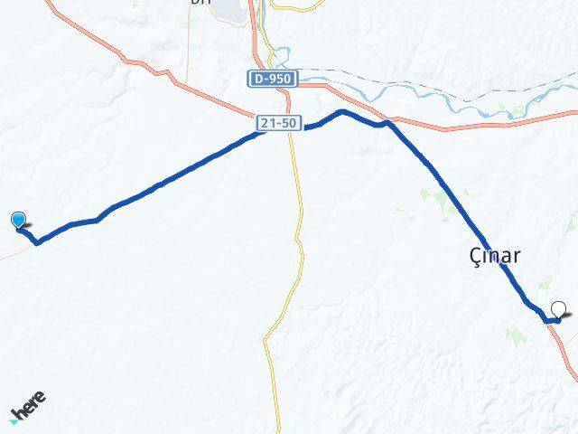 Sırımkeser Çınar Arası Kaç Km - Yol Tarifi