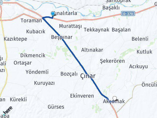 Şükürlü Çınar Arası Kaç Km - Yol Tarifi