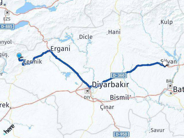 Yeniköy Silvan Arası Kaç Km - Yol Tarifi