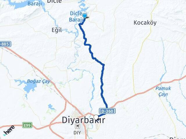 Bağlarbaşı Dicle Üniversitesi Arası Kaç Km - Yol Tarifi