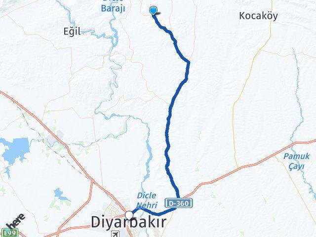 Baturköy Diyarbakır Arası Kaç Km - Yol Tarifi