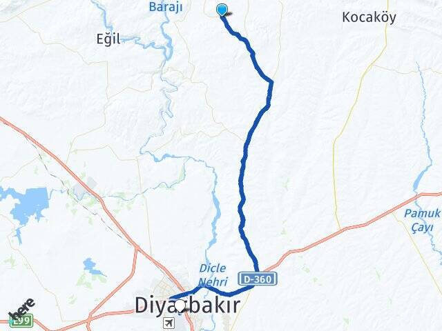 Baturköy Diyarbakır Havalimanı Arası Kaç Km - Yol Tarifi