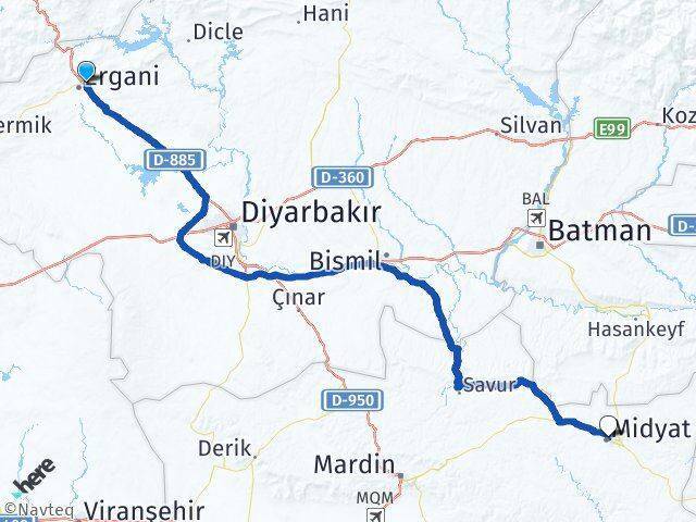 Adnan Menderes Midyat Arası Kaç Km - Yol Tarifi