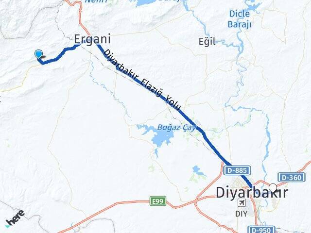Dağarası Dicle Üniversitesi Arası Kaç Km - Yol Tarifi